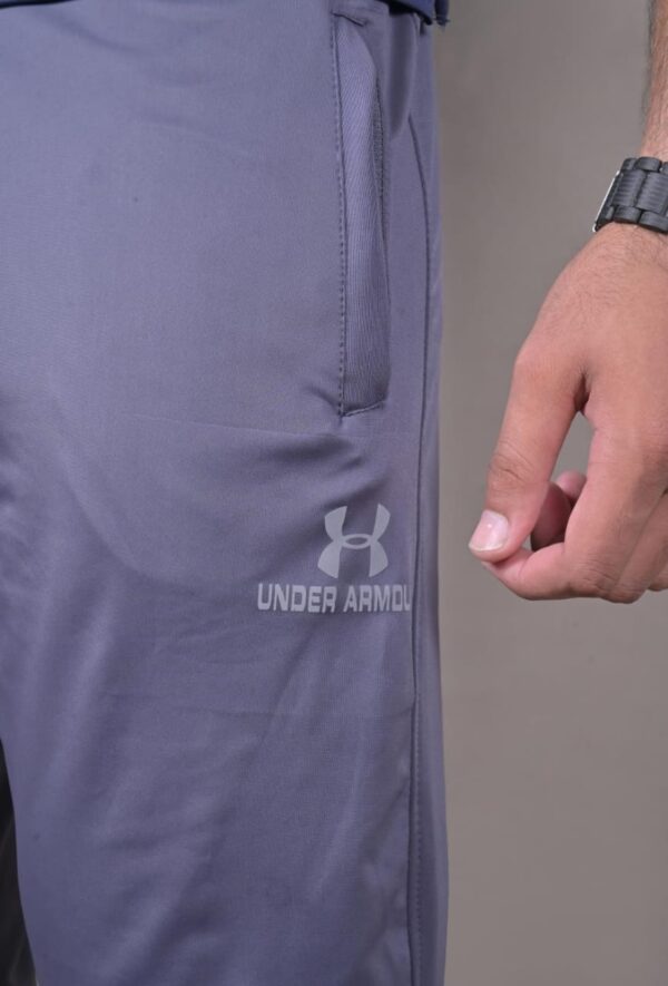 Under Armour-Elastic Dry-Fit – Sportswear-Trouser- Light GREY - Image 3